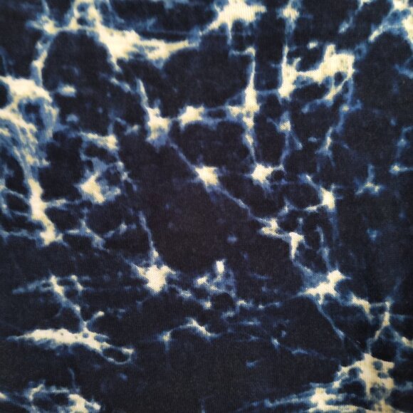 Ladies SZ S Michael Michael Kors Blue/White Tie-Dye Knit Top - Picture 3 of 4